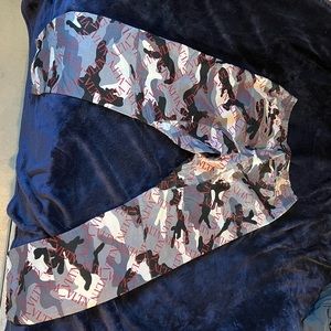 Valentino Garavani VLTN Grid print camo cotton drawstring trousers